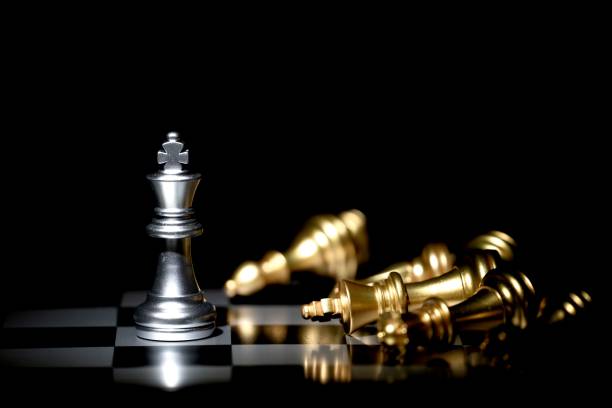 istock chess board game concept for competition and strategy 1154266096