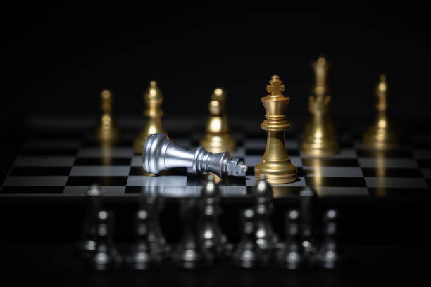 istock chess board game concept for competition and strategy 1154266268