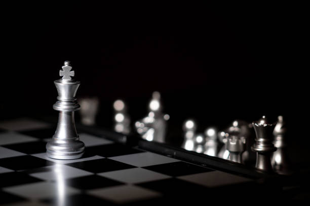 istock chess board game concept for competition and strategy 1154266344