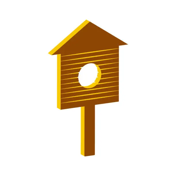Vector illustration of Nesting box icon.Isometric and 3D view.