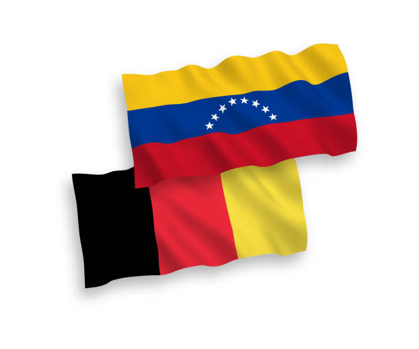 istock Flags of Belgium and Venezuela on a white background 1154283493
