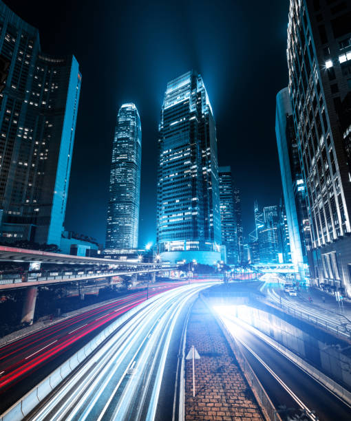 Hong Kong night city