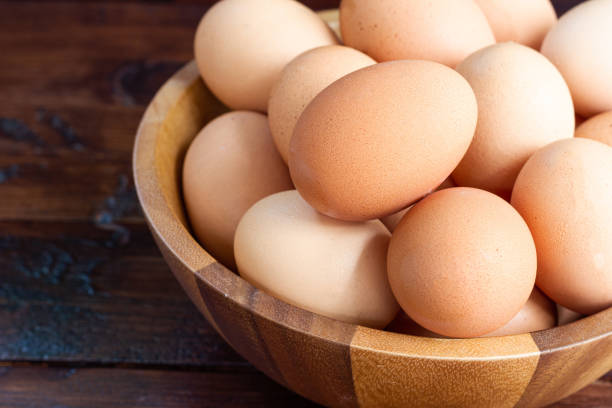 istock Close up Many Egg in the wood cup 1154291177