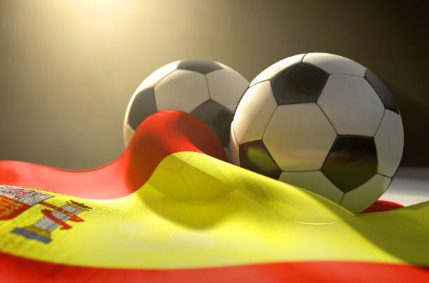 istock Spain Flag And Soccer Ball 1154312783