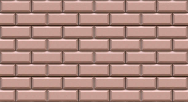 istock Orange brick wall rectangles with chamfered edge. Empty background. Vintage stonewall. Room design interior. Backdrop for cafe. High quality seamless 3d illustration. 1154317416