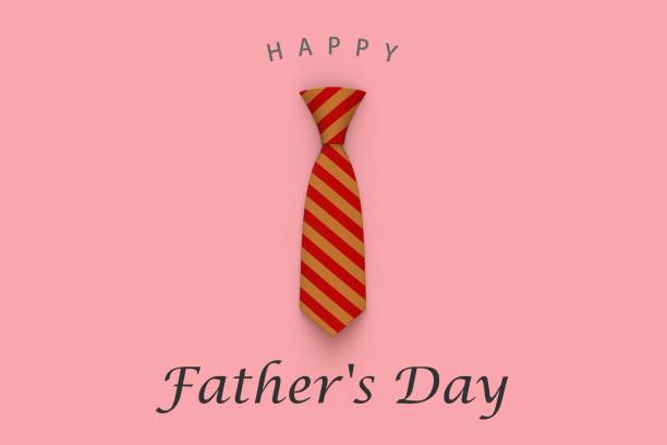 istock Happy Father’s Day greeting card on pink background, 3d rendering 1154317423