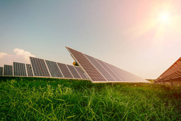 istock Solar panel, alternative electricity source, concept of sustainable resources, And this is a new system that can generate electricity more than the original, This's the sun tracking systems 1154318395