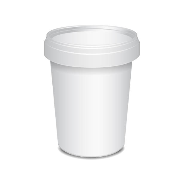 istock Blank Food Cup Container For Fast Food, Dessert, Ice Cream, Yogurt Or Snack. Vector Mock Up Template 1154321077