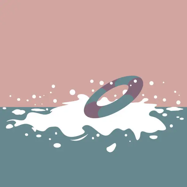 Vector illustration of Swimming ring