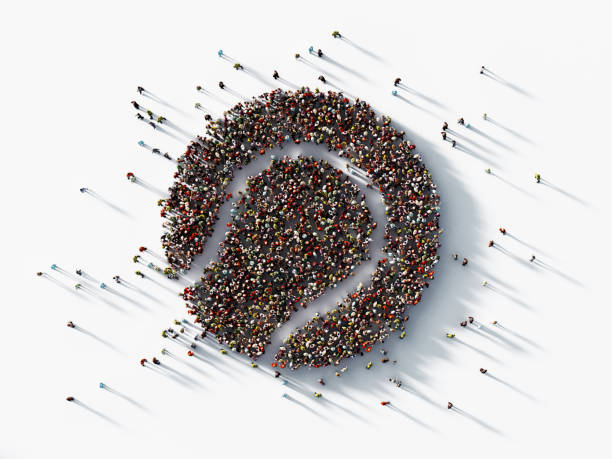 istock Human Crowd Forming A Tennis Ball  Symbol 1154322993