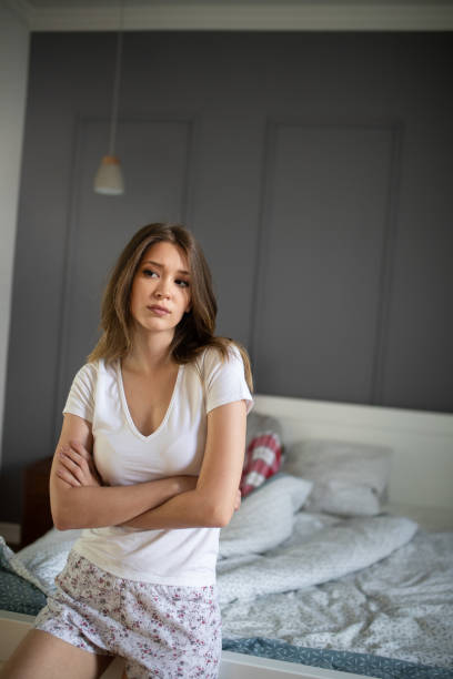 istock Upset young couple having problems with sex. 1154324092