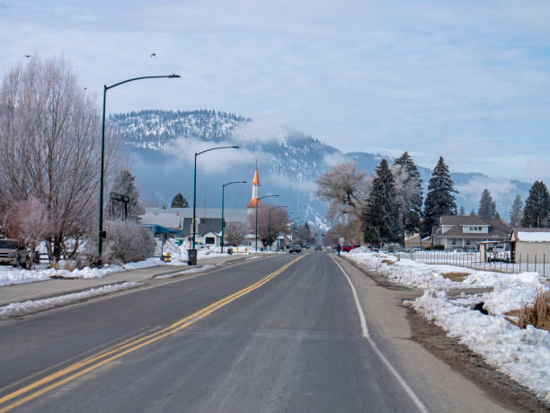 istock Chewelah Washington USA View Looking Down Street into Downtown 1154324491