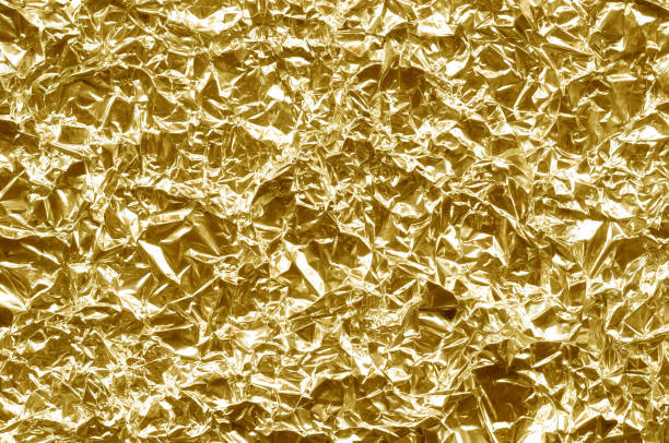 ilustrações, clipart, desenhos animados e ícones de textura do fundo da folha de ouro. uma varredura real da folha. - backgrounds shiny glitter crumpled