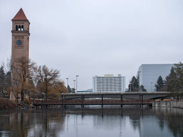 istock Spokane River Washington USA Downtown Clock Tower 1154324949
