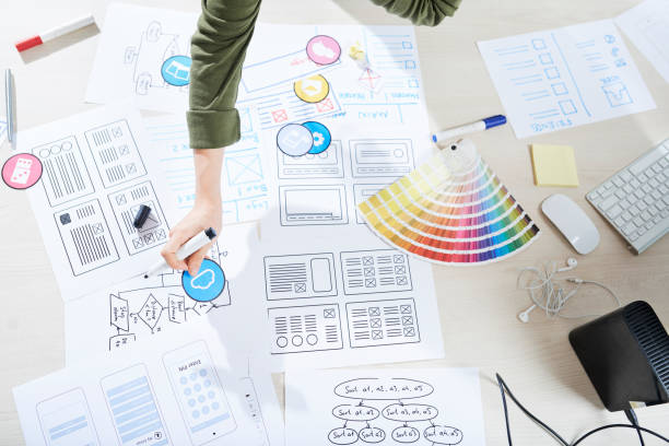 istock Table of UI designer 1154326289