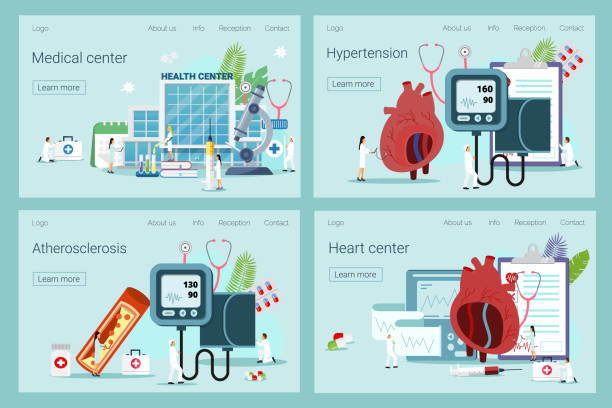 koncepcja zdrowia niedociśnienia - human artery cholesterol atherosclerosis human heart stock illustrations