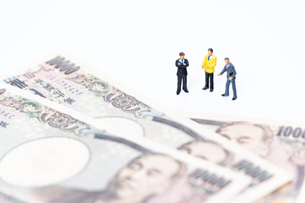 miniature figures and money