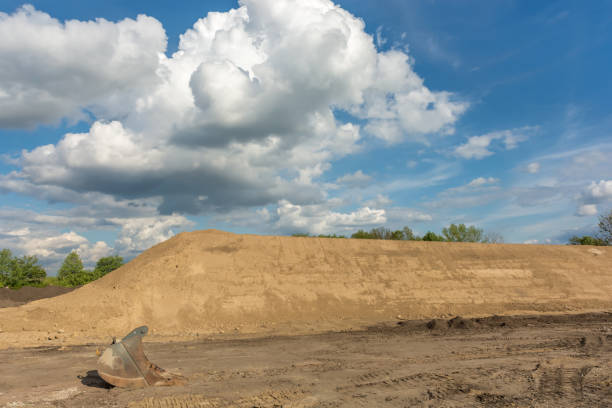 istock Construction site in the construction of a dam to protect against flooding 1154333276