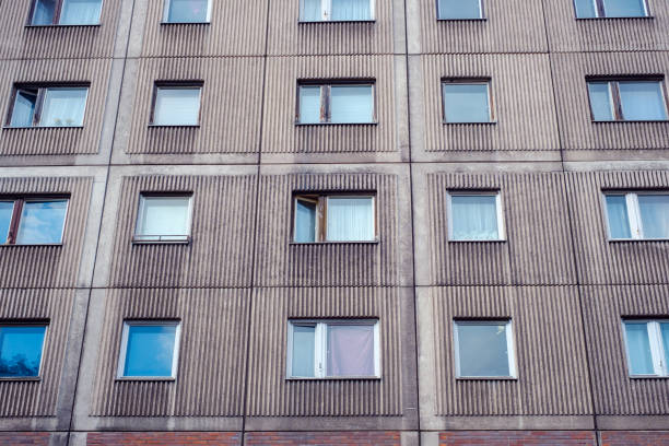 building facade - Plattenbau - tenement building exterior