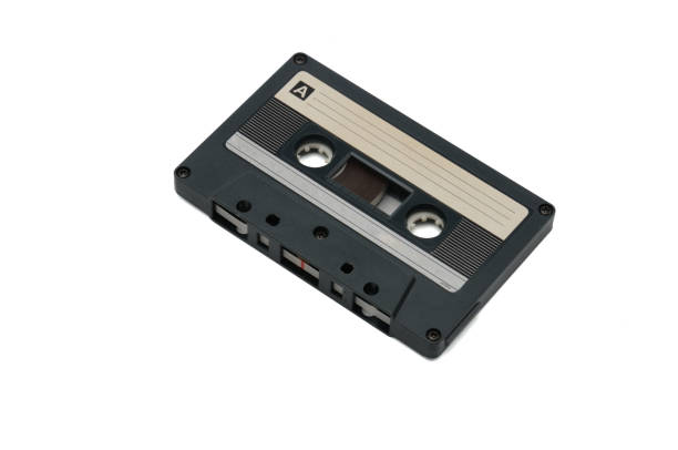 istock Compact audio tapes for magnetic recording on a white background.Compact cassette 1154338777