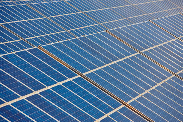 istock Solar panel plant. Sustainable renewable power energy. 1154338820