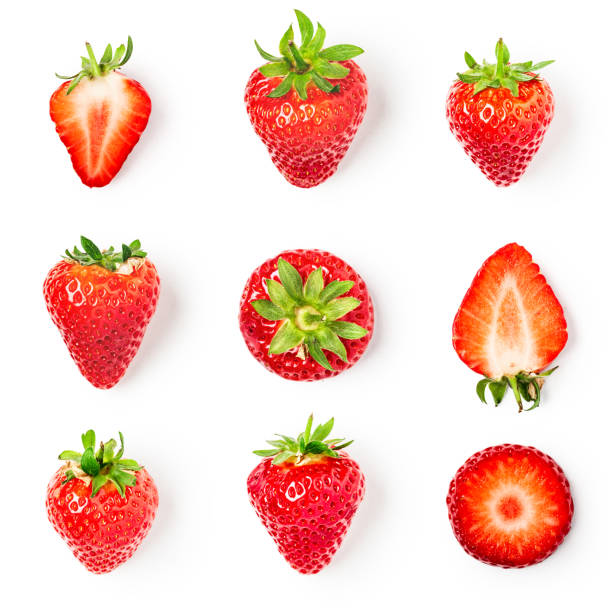 istock Strawberry spring fruits set 1154340240