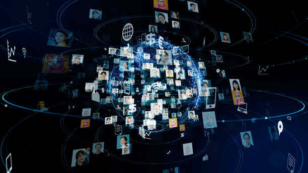 koncepcja globalnej sieci komunikacyjnej. różne grupy etniczne ludzi. - business people globe global communications zdjęcia i obrazy z banku zdjęć