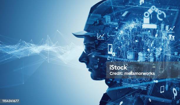 Industry And Technology Concept Industry 40 Stock Photo - Download Image Now - Industry, Technology, Engineer