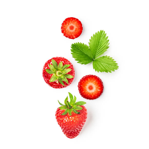 istock Strawberry spring fruits set 1154347394