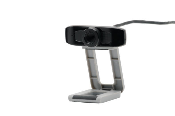 istock Web camera for broadcasting video and still images on the Internet on white backgroumd.Camera.Lens. 1154347631