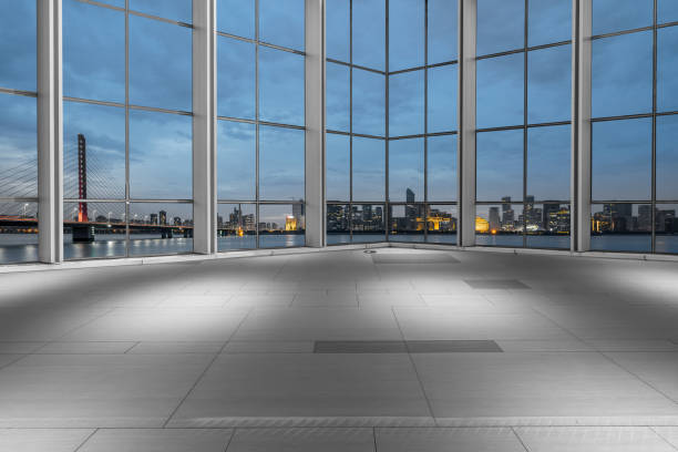 istock Shanghai cityscape seen through window 1154348437