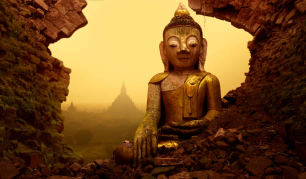 istock Meditation in the Buddhist temple 1154358915
