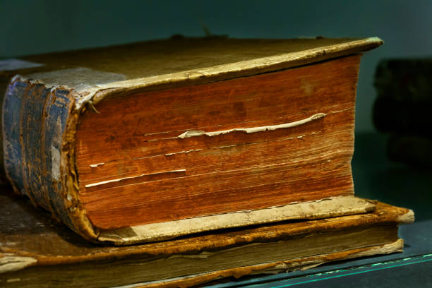 istock Ancient books are on the shelf 1154359586