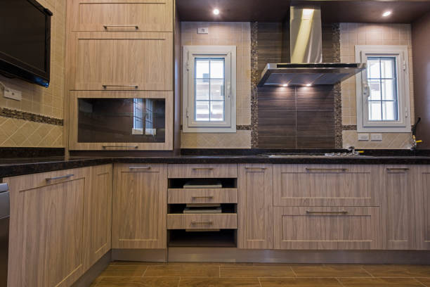 istock Modern kitchen design in a luxury apartment 1154369467