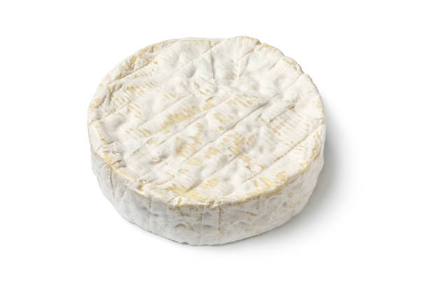 istock Single whole round french Brie cheese 1154369716