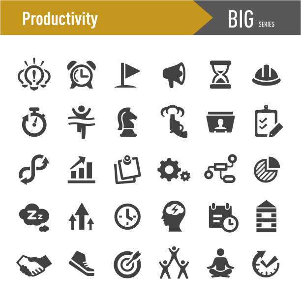 Productivity Icons - Big Series.jpg Productivity, Efficiency, starting gun stock illustrations