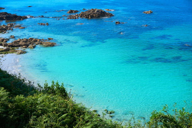 Sanxenxo also Sanjenjo beach in Pontevedra of Galicia Spain