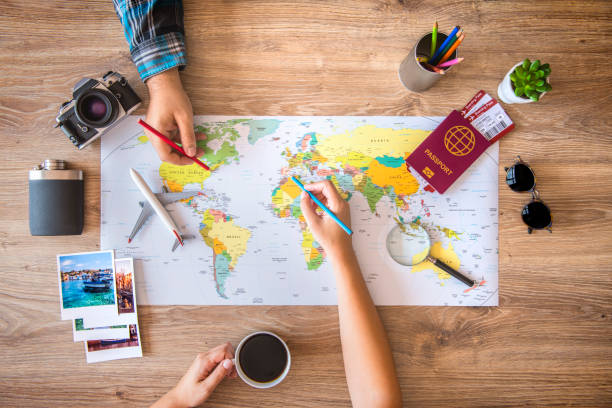 istock Couple planning a travel 1154378762