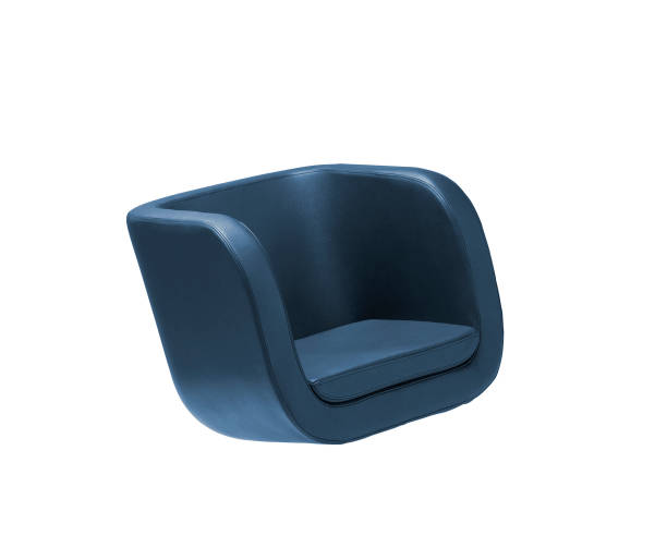 istock Dark blue armchair isolated on white 1154378842