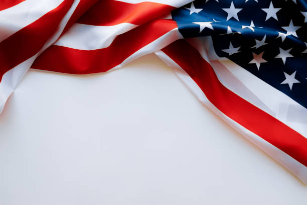 istock Independence day, American flag, close-up. 1154380285