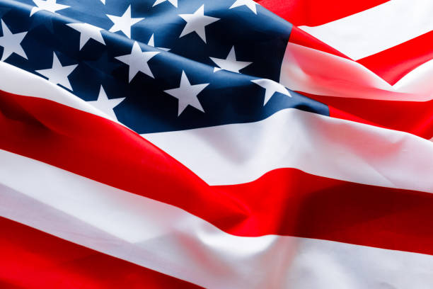 istock Independence day, American flag, close-up. 1154380324