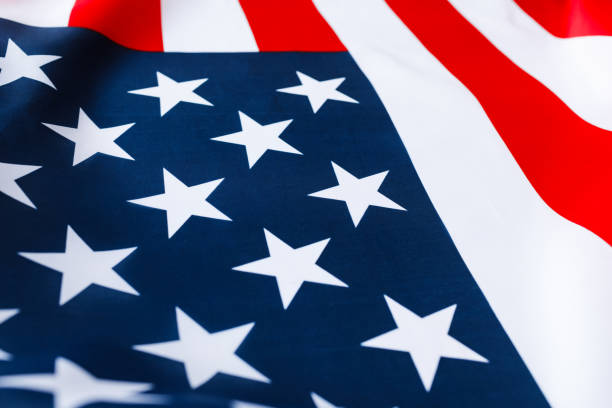istock Independence day, American flag, close-up. 1154380329