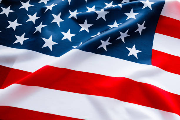 istock Independence day, American flag, close-up. 1154380330