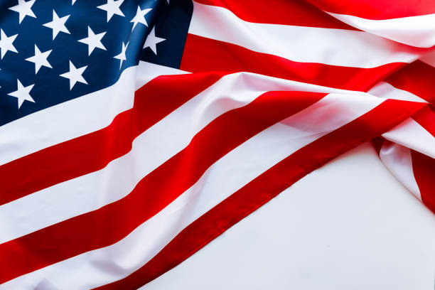 istock Independence day, American flag, close-up. 1154380340