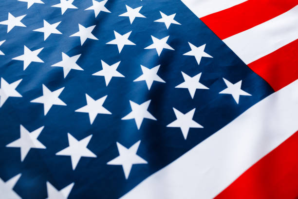 istock Independence day, American flag, close-up. 1154380357
