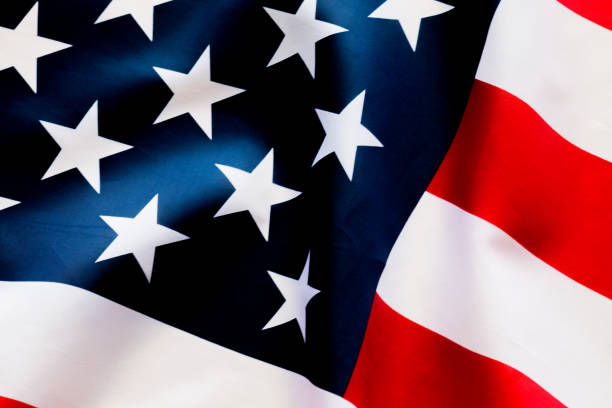 istock Independence day, American flag, close-up. 1154380374