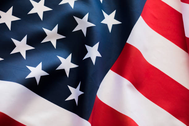 istock Independence day, American flag, close-up. 1154380379