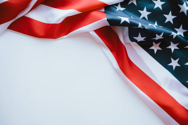 istock Independence day, American flag, close-up. 1154380429