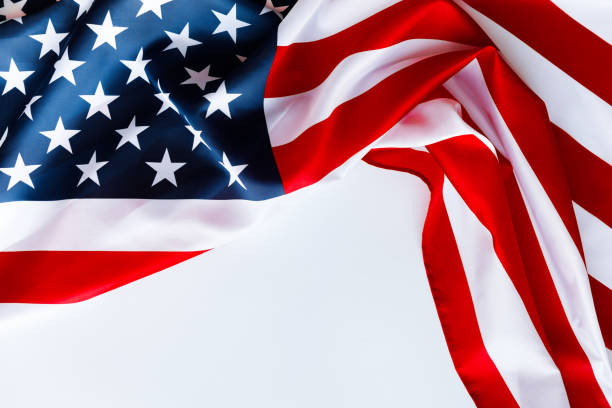 istock Independence day, American flag, close-up. 1154380446