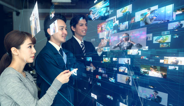 istock Social media concept. Streaming video. 1154382489